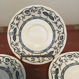 Set of 3 Royal Doorn Teacup Saucers 6" x 6"